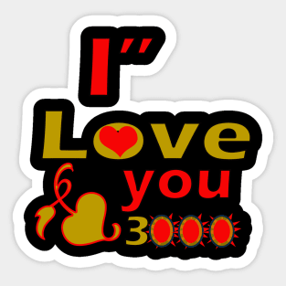 i Love you 3000 Sticker